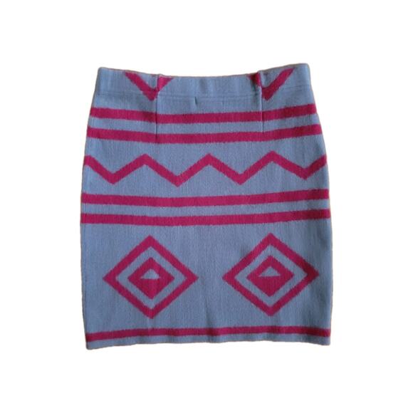 Toad & Co Womens Merino Wool Diamond Sweater Skirt Tan/red Geo XS New - Picture 3 of 8
